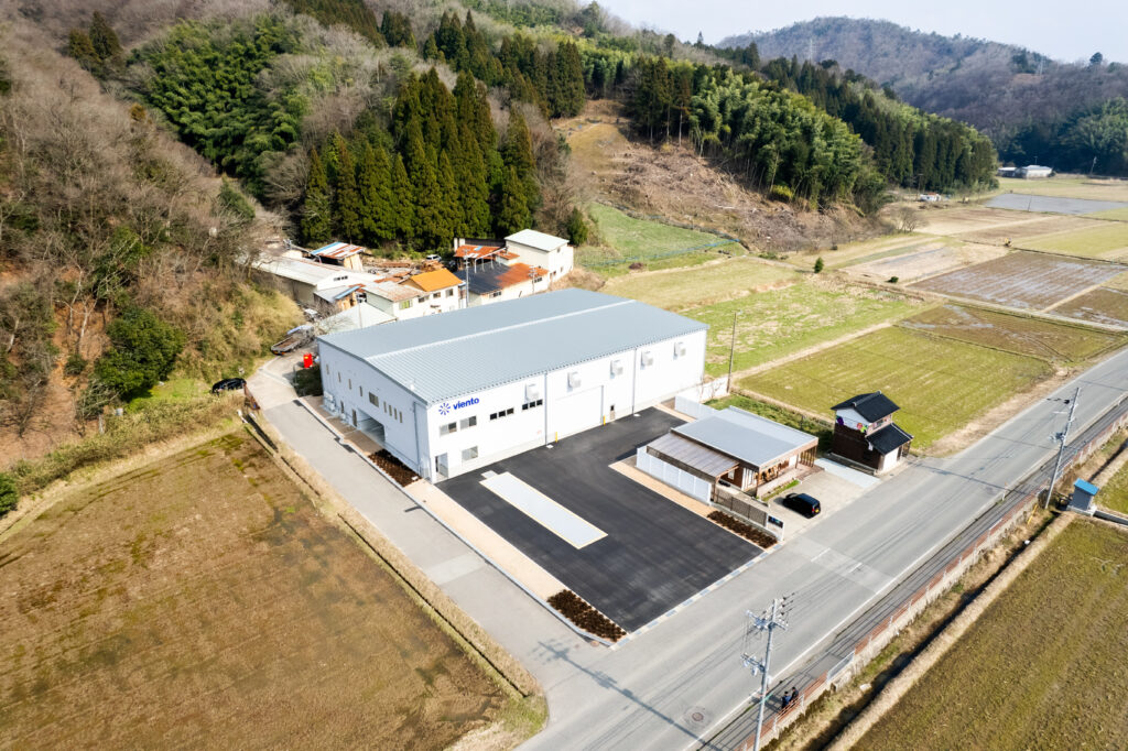 株式会社ビエントのRPF製造工場を上空から撮影した全景